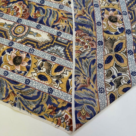 Dance Around The Garden - Polyester Blend Woven - Dark Blue Multi Floral - 2.3M Bundle - True Deadstock fabric Fabric by private - Sustainable Textile | FABCYCLE