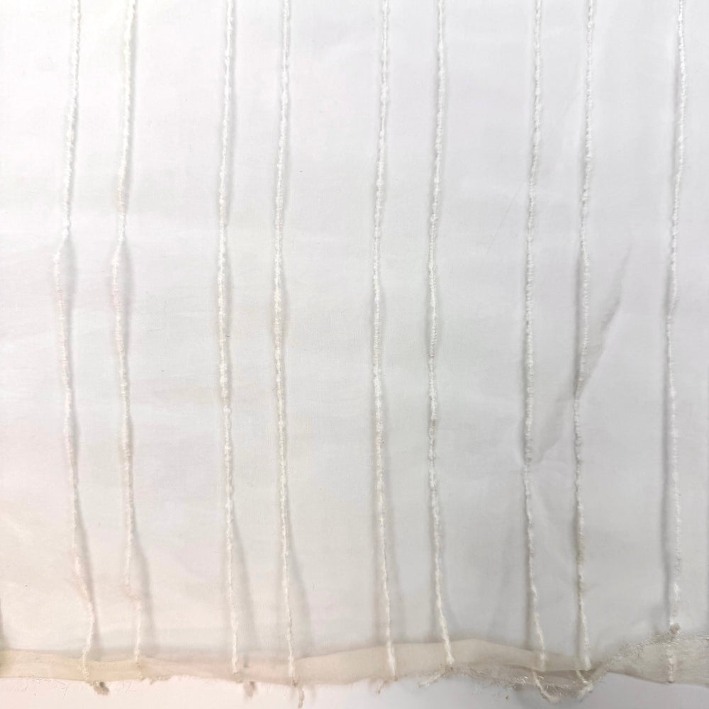 Dance Like The Wind - Organza Poly Woven - White Pinstripe - 3.5M Bundle - True Deadstock fabric Fabric by private - Sustainable Textile | FABCYCLE