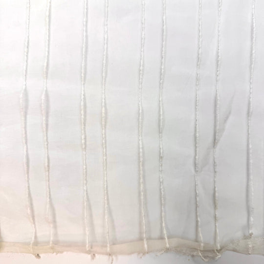 Dance Like The Wind - Organza Poly Woven - White Pinstripe - 3.5M Bundle - True Deadstock fabric Fabric by private - Sustainable Textile | FABCYCLE