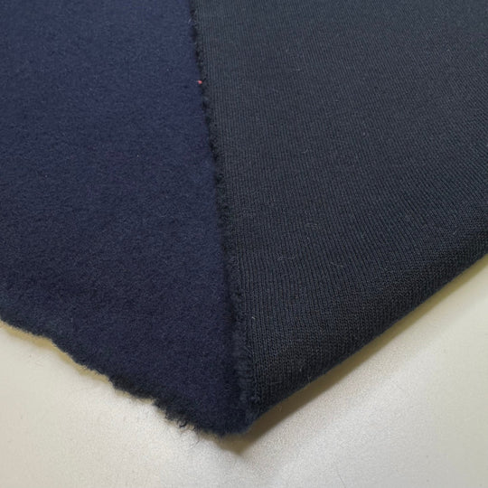 Dance The Night Away - Jersey Fleece Cotton Blend Knit - Navy - 1.75M Bundle - True Deadstock fabric Fabric by private - Sustainable Textile | FABCYCLE