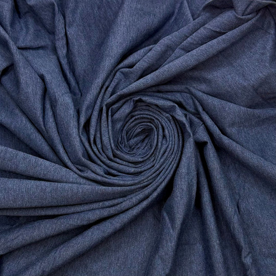 Dancing Down The River - Rib Knit Rayon Blend Knit - Dark Blue - 2.5M Bundle - True Deadstock fabric Fabric by private - Sustainable Textile | FABCYCLE