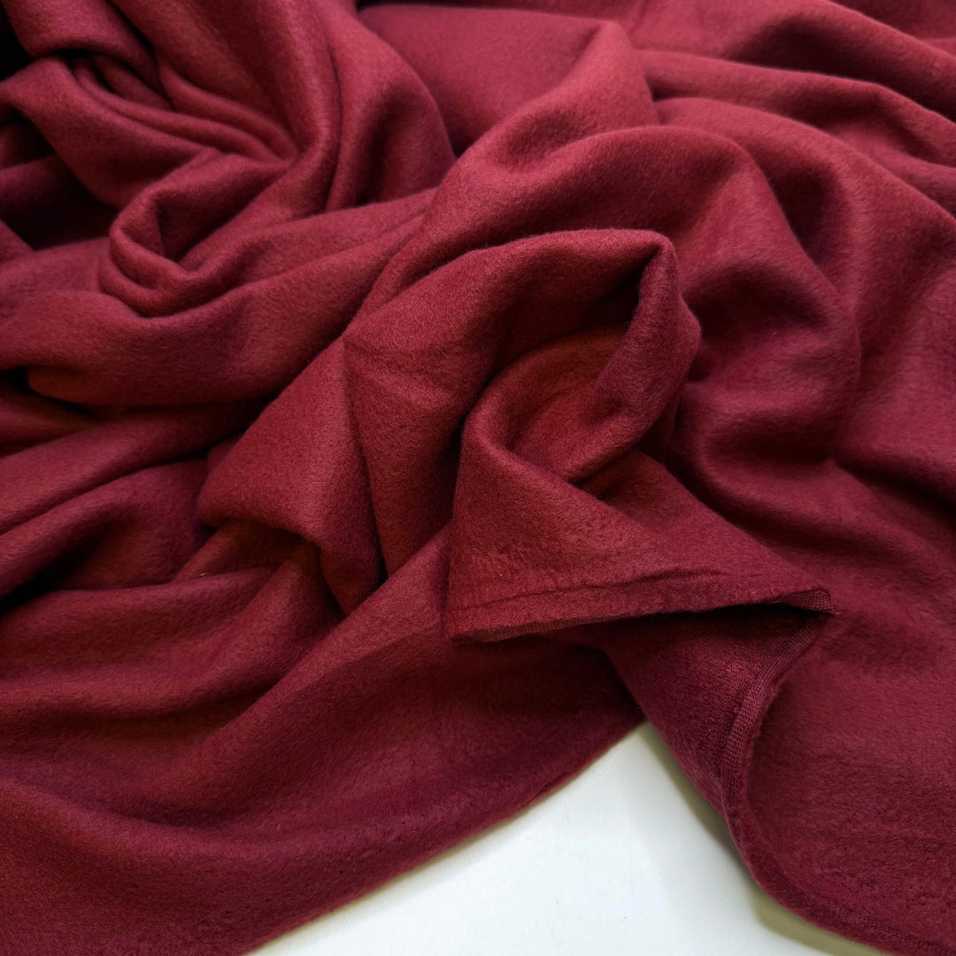 Dancing Everywhere I Go - Fleece Polyester Blend Knit - Burgundy - 2.4M Bundle - True Deadstock fabric Fabric by private - Sustainable Textile | FABCYCLE