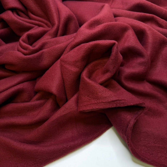 Dancing Everywhere I Go - Fleece Polyester Blend Knit - Burgundy - 2.4M Bundle - True Deadstock fabric Fabric by private - Sustainable Textile | FABCYCLE