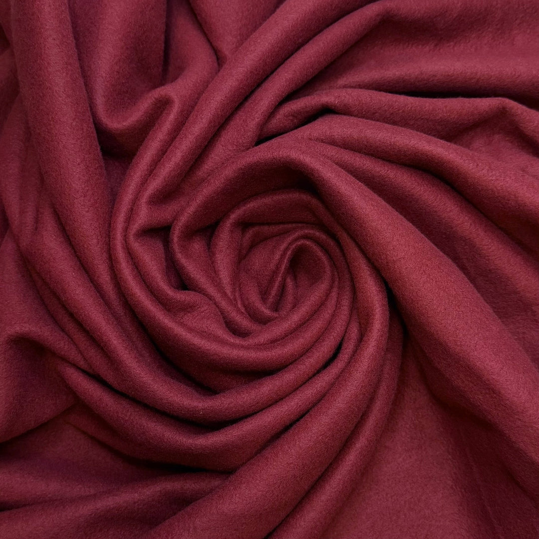 Dancing Everywhere I Go - Fleece Polyester Blend Knit - Burgundy - 2.4M Bundle - True Deadstock fabric Fabric by private - Sustainable Textile | FABCYCLE