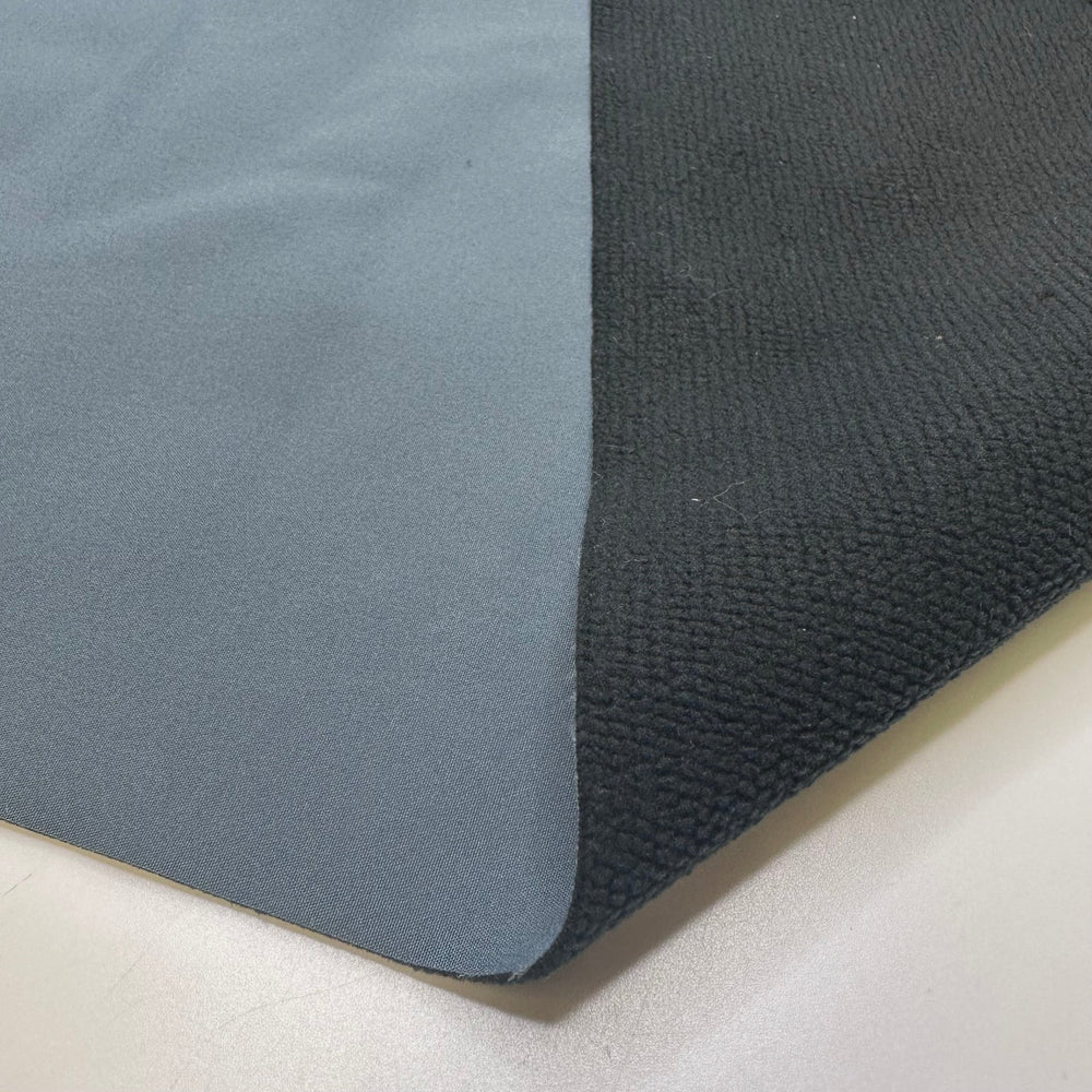 Dancing In The Rain - Water Resistant Soft Shell Fleece Nylon/Poly Woven - Light Grey/Blue - 1.5M Bundle - True Deadstock fabric Fabric by private - Sustainable Textile | FABCYCLE