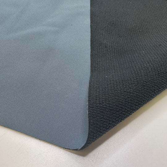 Dancing In The Rain - Water Resistant Soft Shell Fleece Nylon/Poly Woven - Light Grey/Blue - 1.5M Bundle - True Deadstock fabric Fabric by private - Sustainable Textile | FABCYCLE