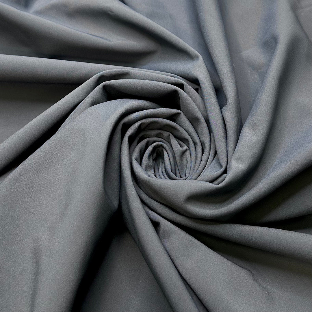 Dancing In The Rain - Water Resistant Soft Shell Fleece Nylon/Poly Woven - Light Grey/Blue - 1.5M Bundle - True Deadstock fabric Fabric by private - Sustainable Textile | FABCYCLE
