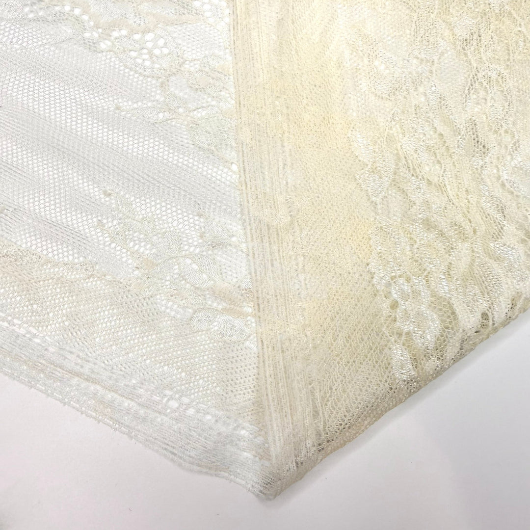 Dancing Through Memories - Lace Nylon Knit - Cream Floral - 2.6M Bundle - True Deadstock fabric Fabric by private - Sustainable Textile | FABCYCLE