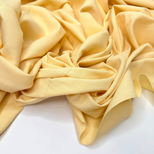 Dancing Under The Sun - Polyester Blend Woven - Light Yellow - 1.45M Bundle - True Deadstock fabric Fabric by private - Sustainable Textile | FABCYCLE