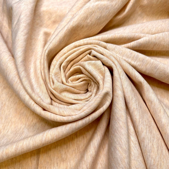 Dandelion Oil - Brushed French Terry Cotton/Bamboo Knit - Cream/Yellow - 0.9M Bundle - True Deadstock fabric Fabric by private - Sustainable Textile | FABCYCLE
