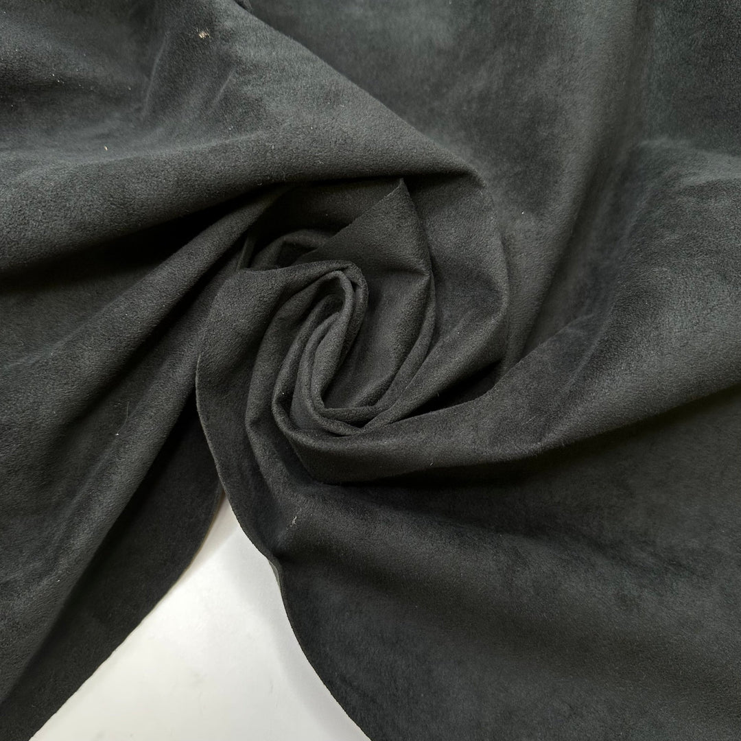 Dark Cowboy - Faux Ultra Suede Woven - Black - 1.3M Bundle - True Deadstock fabric Fabric by private - Sustainable Textile | FABCYCLE