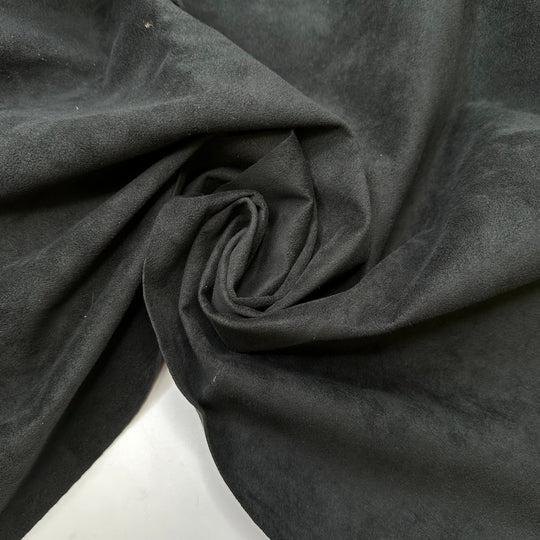 Dark Cowboy - Faux Ultra Suede Woven - Black - 1.3M Bundle - True Deadstock fabric Fabric by private - Sustainable Textile | FABCYCLE