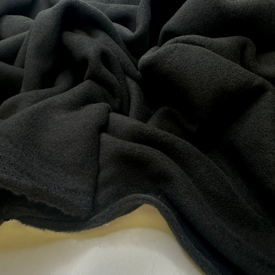Dark Light - Fleece Poly Knit - Black - 1.4M Bundle - True Deadstock fabric Fabric by private - Sustainable Textile | FABCYCLE