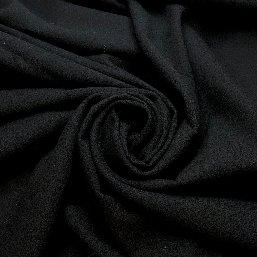 Dark Room Photo - Crepe Wool Woven - Black - 2.55M Bundle - True Deadstock fabric Fabric by private - Sustainable Textile | FABCYCLE