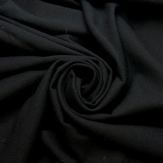 Dark Room Photo - Crepe Wool Woven - Black - 2.55M Bundle - True Deadstock fabric Fabric by private - Sustainable Textile | FABCYCLE