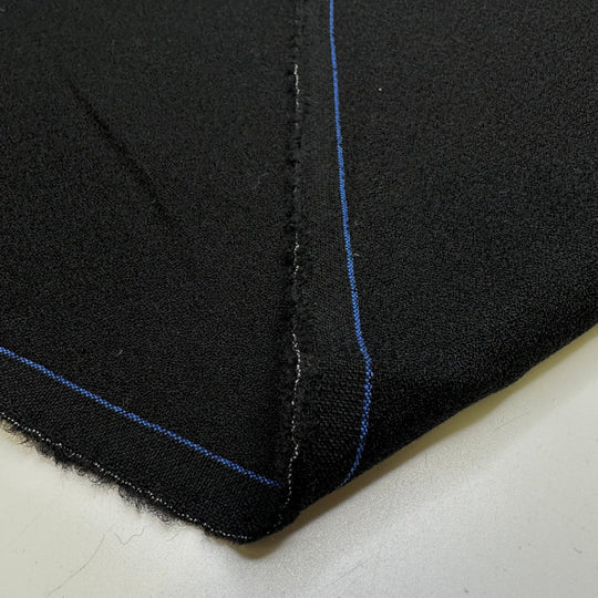 Dark Room Photo - Crepe Wool Woven - Black - 2.55M Bundle - True Deadstock fabric Fabric by private - Sustainable Textile | FABCYCLE