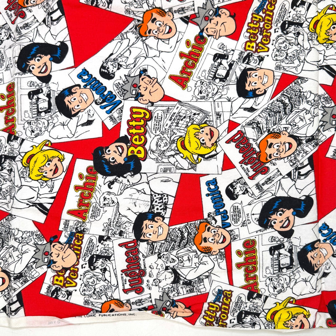 Decades Of Quilting - Vintage Cotton Woven - White/Red Archie Comics - 1.3M Bundle - True Deadstock fabric Fabric by private - Sustainable Textile | FABCYCLE