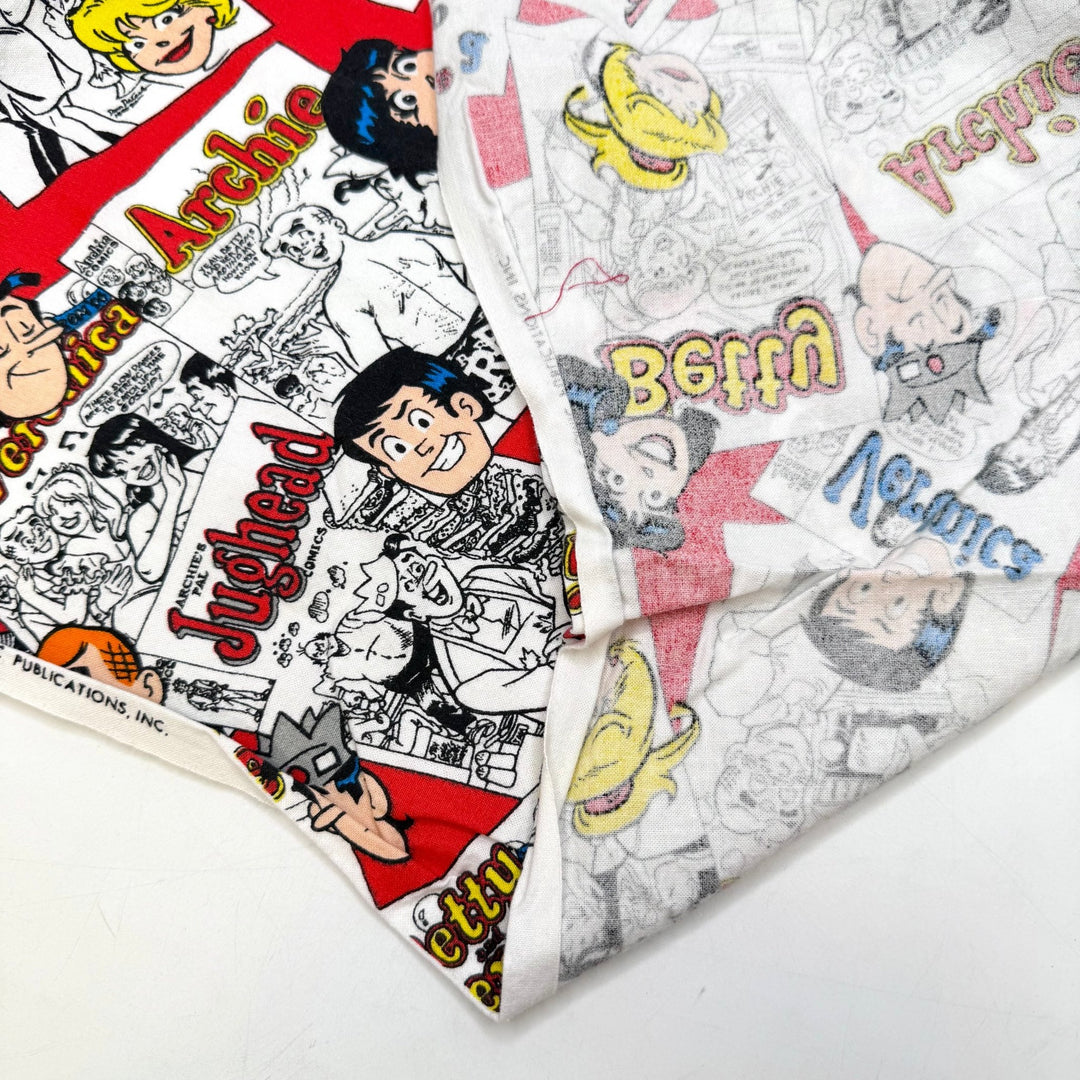 Decades Of Quilting - Vintage Cotton Woven - White/Red Archie Comics - 1.3M Bundle - True Deadstock fabric Fabric by private - Sustainable Textile | FABCYCLE