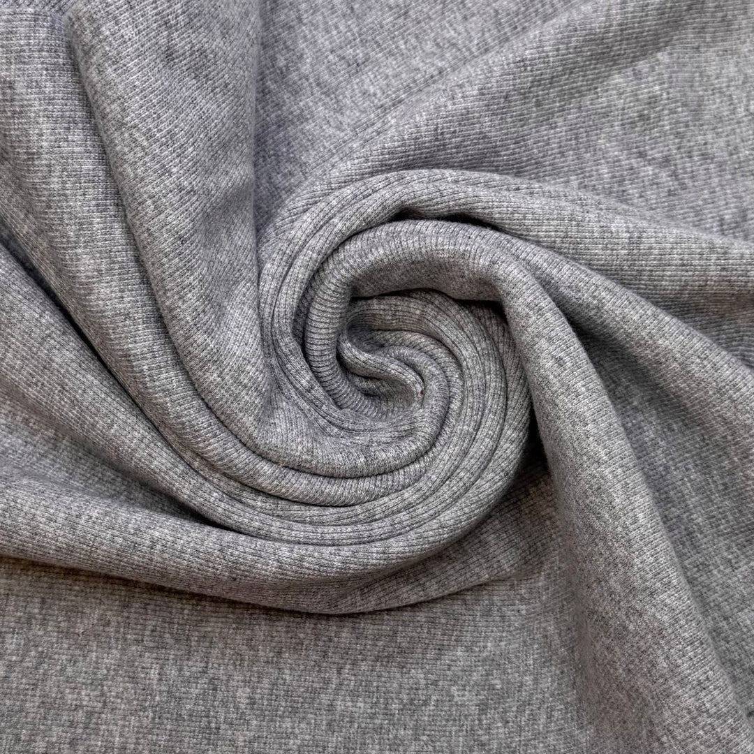 Deciduous - Tubular Rib Knit Cotton Blend Knit - Grey - 3M Bundle - True Deadstock fabric Fabric by private - Sustainable Textile | FABCYCLE