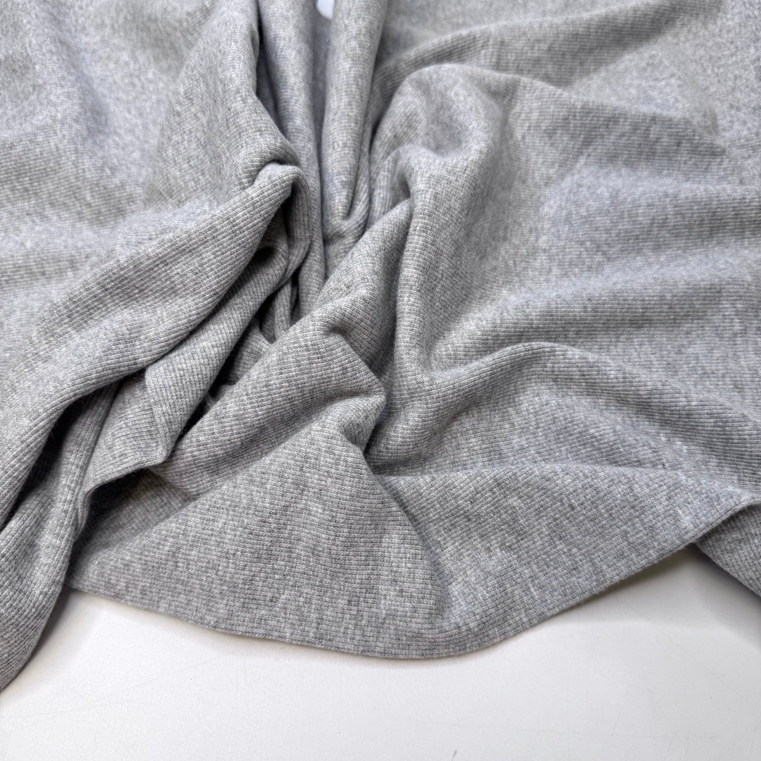 Deciduous - Tubular Rib Knit Cotton Blend Knit - Grey - 3M Bundle - True Deadstock fabric Fabric by private - Sustainable Textile | FABCYCLE