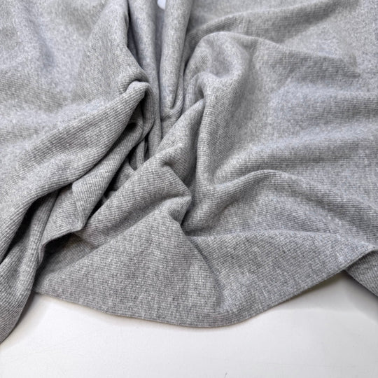 Deciduous - Tubular Rib Knit Cotton Blend Knit - Grey - 3M Bundle - True Deadstock fabric Fabric by private - Sustainable Textile | FABCYCLE