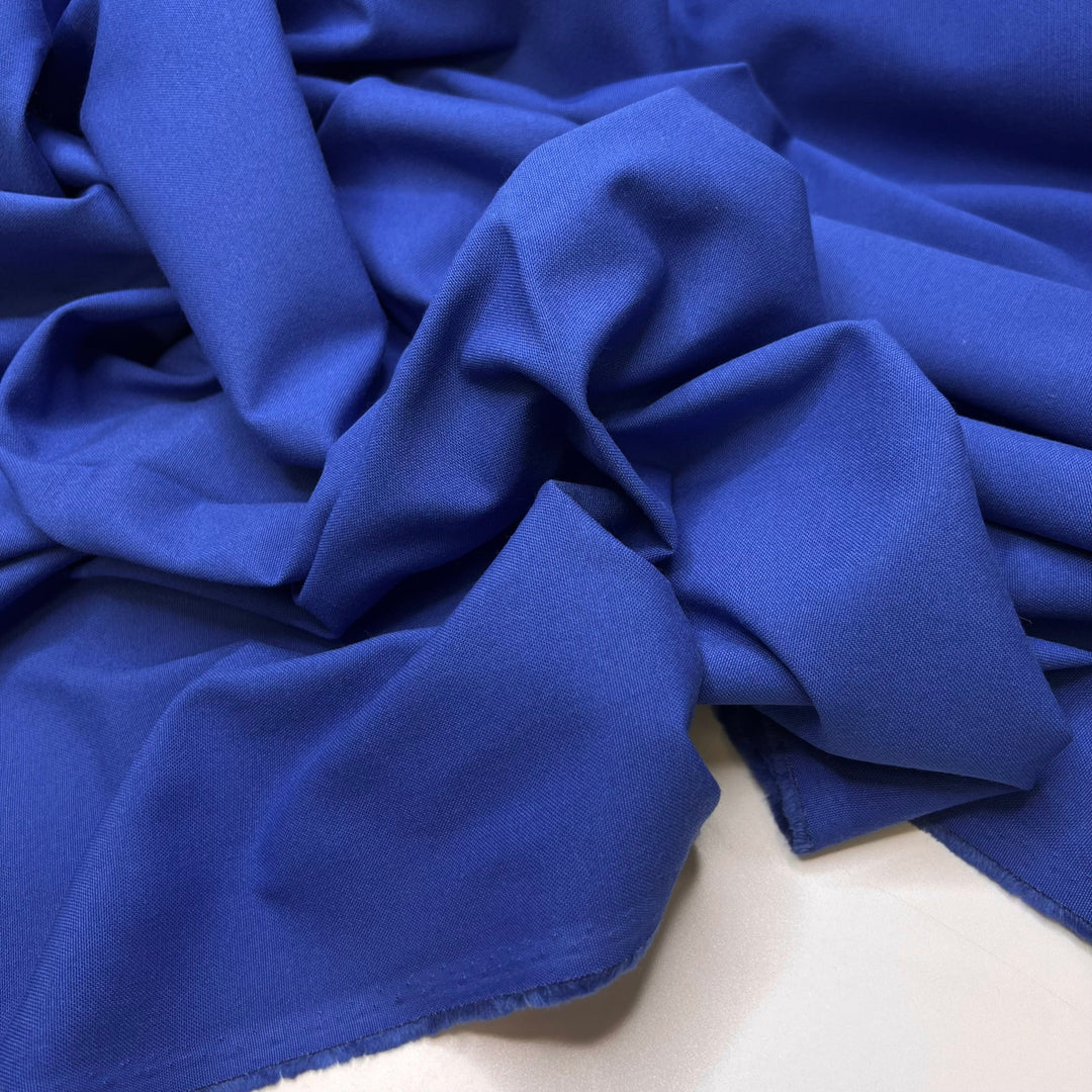 Deep Blue - Cotton Blend Woven - Dark Blue - 1M Bundle - True Deadstock fabric Fabric by private - Sustainable Textile | FABCYCLE