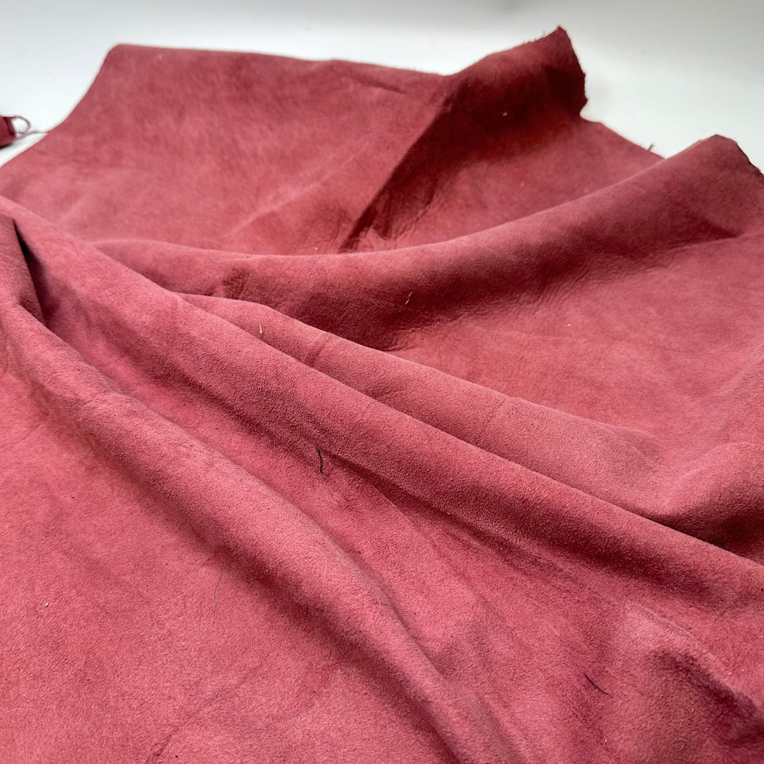 Deep Blush - Suede Leather Woven - Blush Pink - 0.75M Bundle - True Deadstock fabric Fabric by private - Sustainable Textile | FABCYCLE