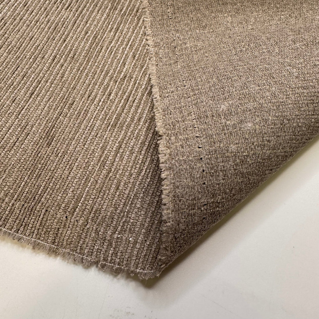 Deep Cleaning The Carpets - Polyester Blend Woven - Dark Beige - Bundles - True Deadstock fabric Fabric by private - Sustainable Textile | FABCYCLE