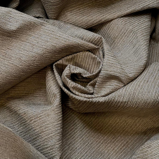 Deep Cleaning The Carpets - Polyester Blend Woven - Dark Beige - Bundles - True Deadstock fabric Fabric by private - Sustainable Textile | FABCYCLE