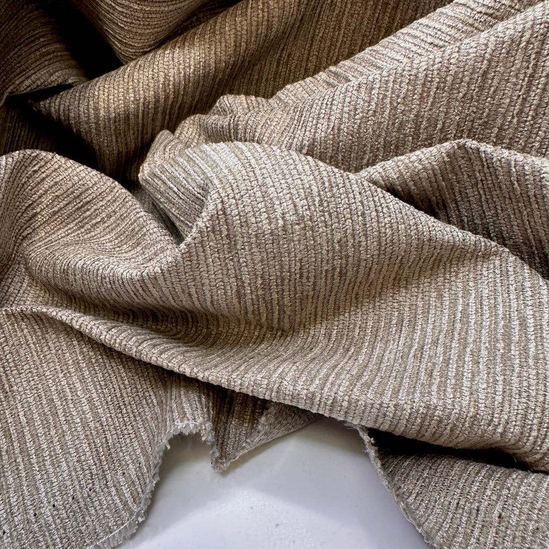 Deep Cleaning The Carpets - Polyester Blend Woven - Dark Beige - Bundles - True Deadstock fabric Fabric by private - Sustainable Textile | FABCYCLE