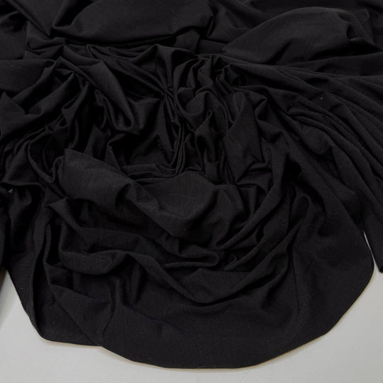 Deep Earth - Jersey Cotton Blend Knit - Black - 1.7M Bundle - True Deadstock fabric Fabric by private - Sustainable Textile | FABCYCLE