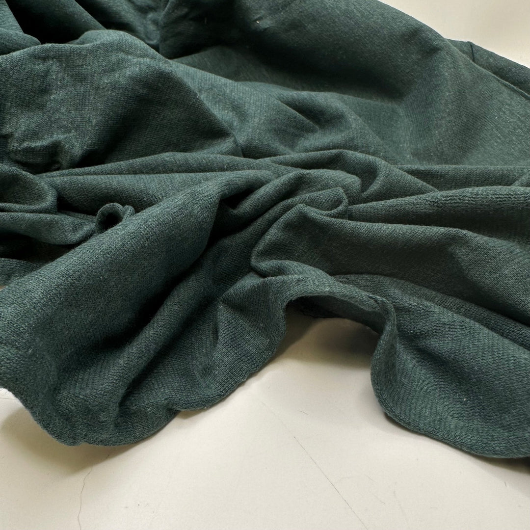 Deep Mountain Side - Jersey Linen Blend Knit - Dark Green - Bundles - True Deadstock fabric Fabric by private - Sustainable Textile | FABCYCLE