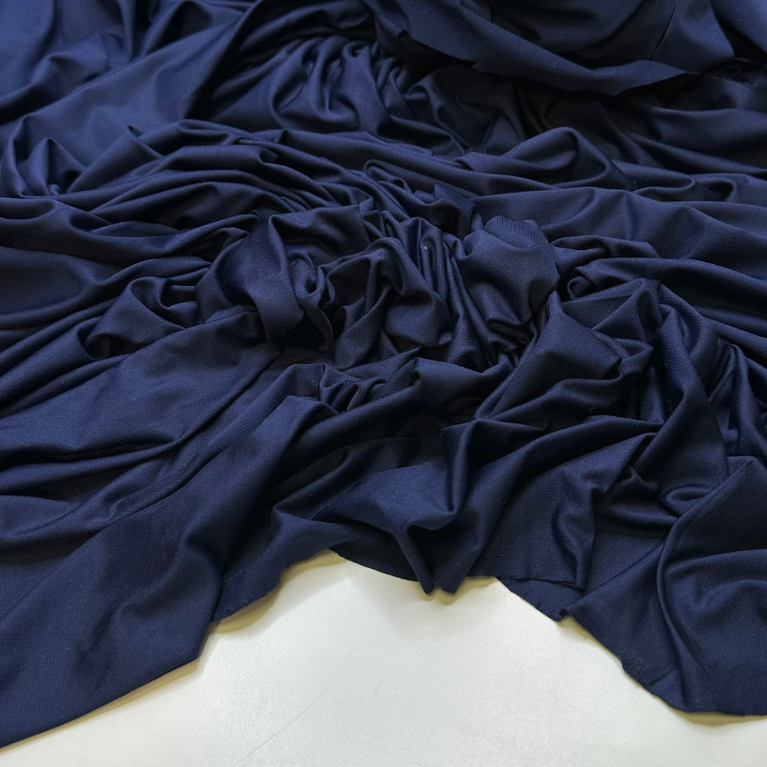 Deep Sea Fishing - Chitosante Poly/Spandex Knit - Navy - 3M Bundle - True Deadstock fabric Fabric by private - Sustainable Textile | FABCYCLE