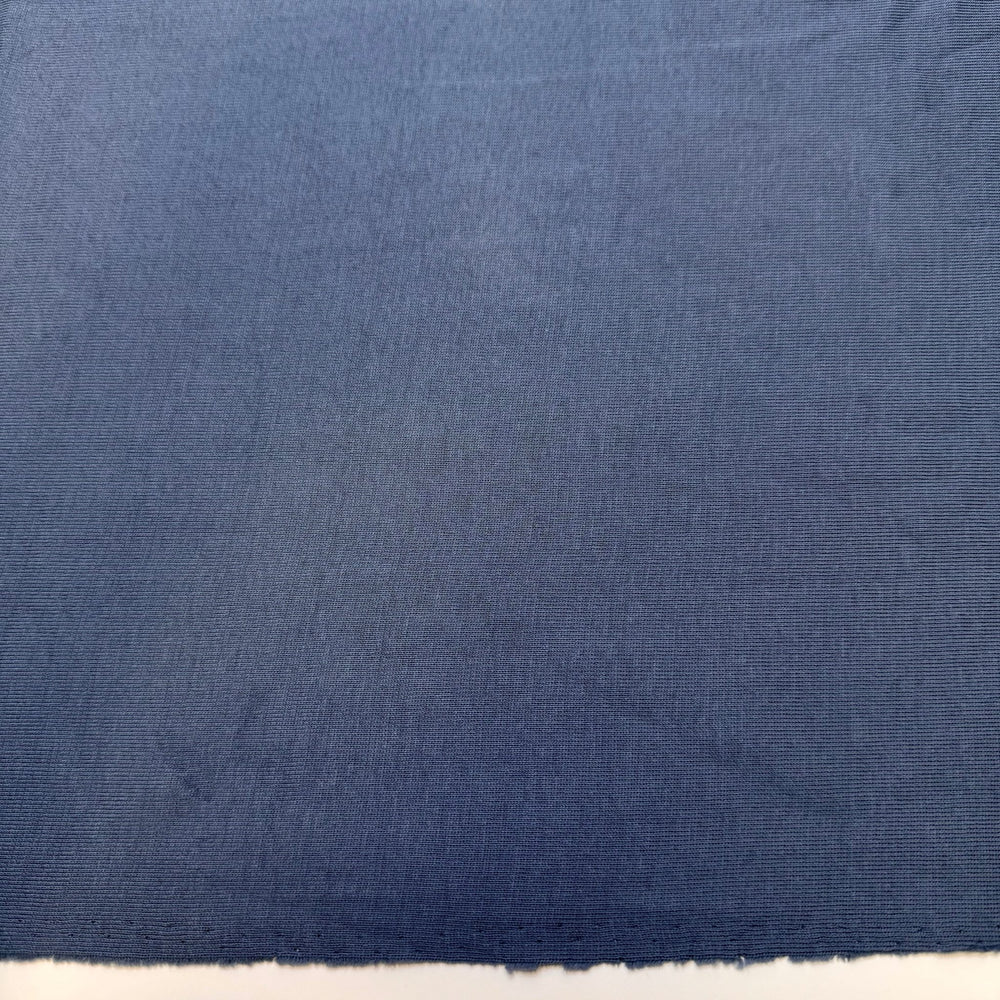 Deep Water Shark - Rib Knit Cotton Blend Knit - Slate Blue Grey - 1M Bundle - True Deadstock fabric Fabric by private - Sustainable Textile | FABCYCLE