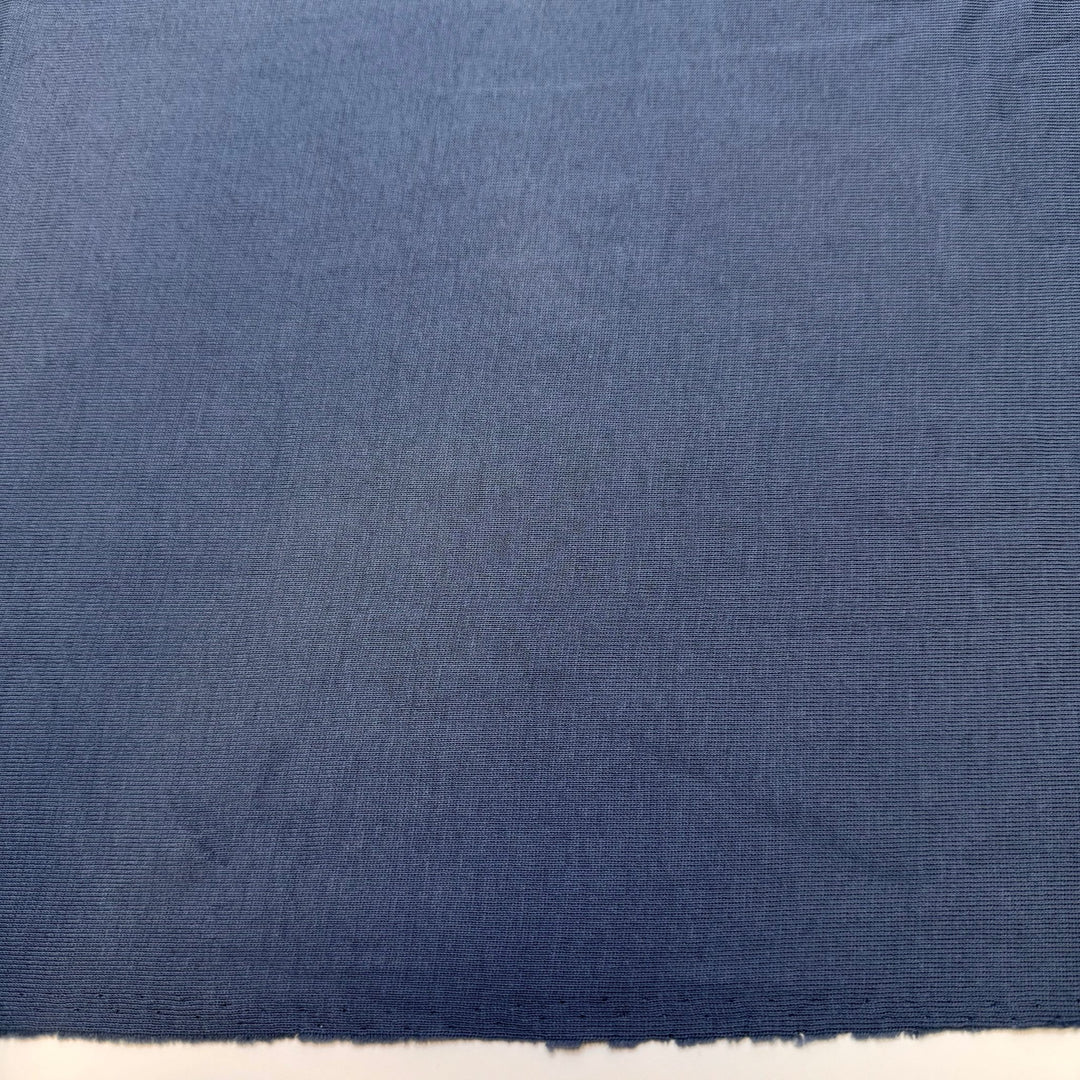 Deep Water Shark - Rib Knit Cotton Blend Knit - Slate Blue Grey - 1M Bundle - True Deadstock fabric Fabric by private - Sustainable Textile | FABCYCLE