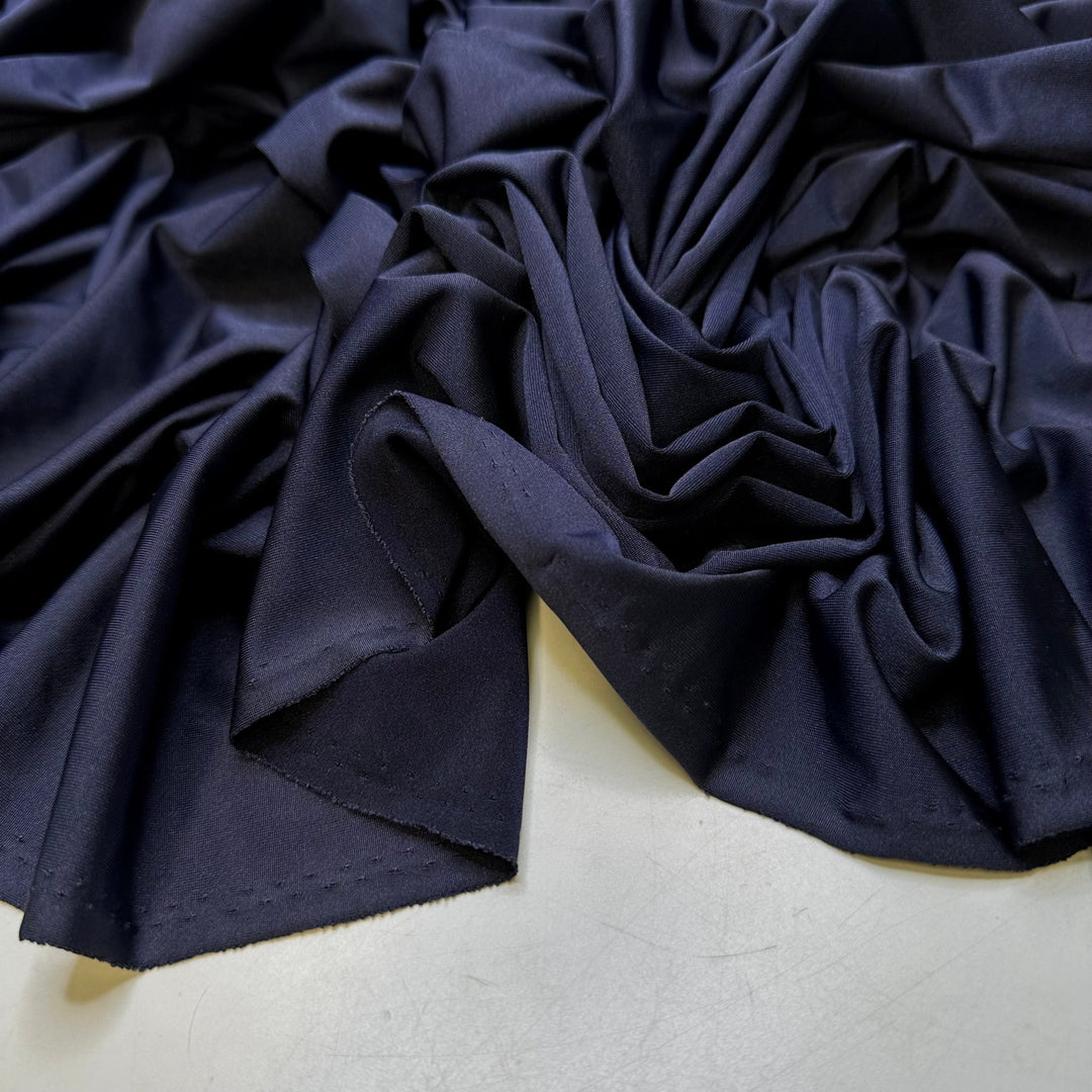 Deepen Your Horizons - Jersey Poly/Spandex Knit - Dark Navy - Bundles - True Deadstock fabric Fabric by private - Sustainable Textile | FABCYCLE