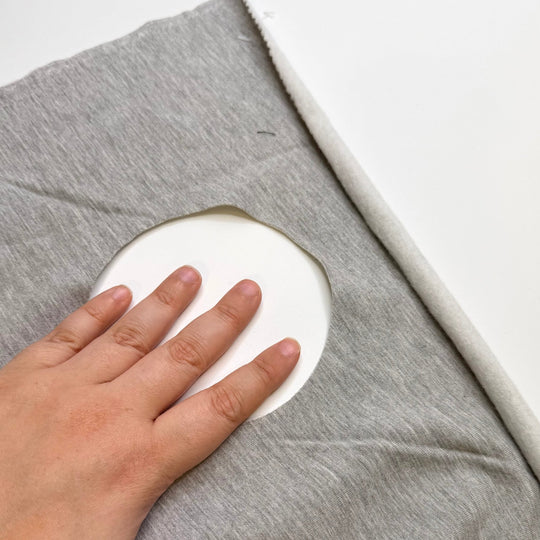 Deforestation Slowed Down - Jersey Fleece Bamboo Blend Knit - Light Grey - 1M Bundle - True Deadstock fabric Fabric by private - Sustainable Textile | FABCYCLE