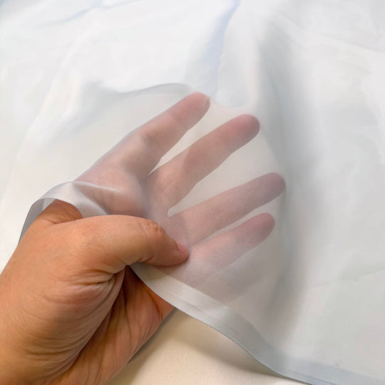 Defrost The Turkey - Polyester Blend Woven - Light Blue - Bundles - True Deadstock fabric Fabric by private - Sustainable Textile | FABCYCLE