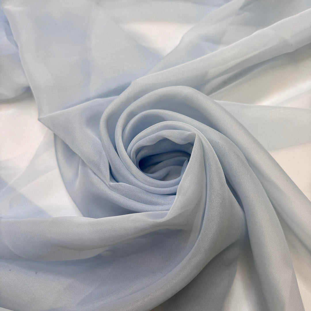 Defrost The Turkey - Polyester Blend Woven - Light Blue - Bundles - True Deadstock fabric Fabric by private - Sustainable Textile | FABCYCLE