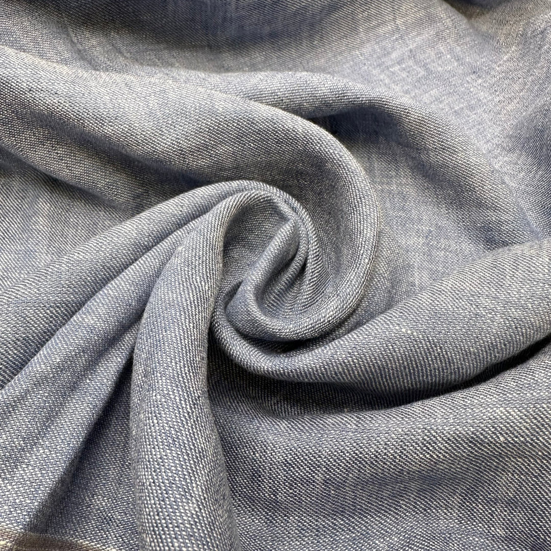 Denim In Flow - Poplin Linen/Hemp Woven - Light Blue - 1.7M Bundle - True Deadstock fabric Fabric by private - Sustainable Textile | FABCYCLE