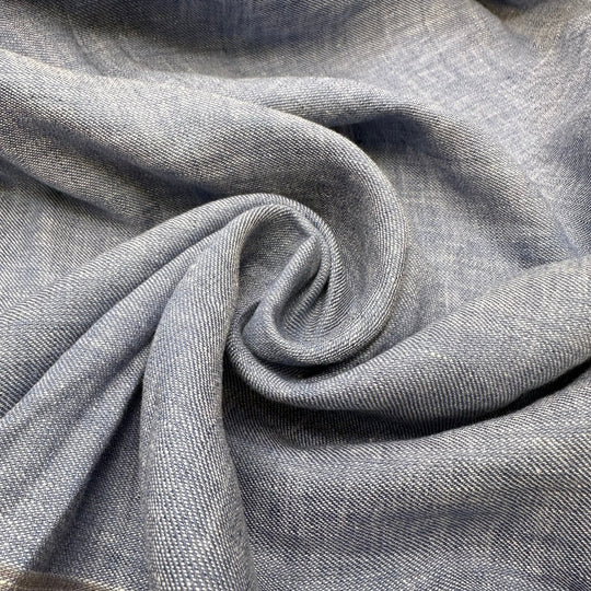 Denim In Flow - Poplin Linen/Hemp Woven - Light Blue - 1.7M Bundle - True Deadstock fabric Fabric by private - Sustainable Textile | FABCYCLE