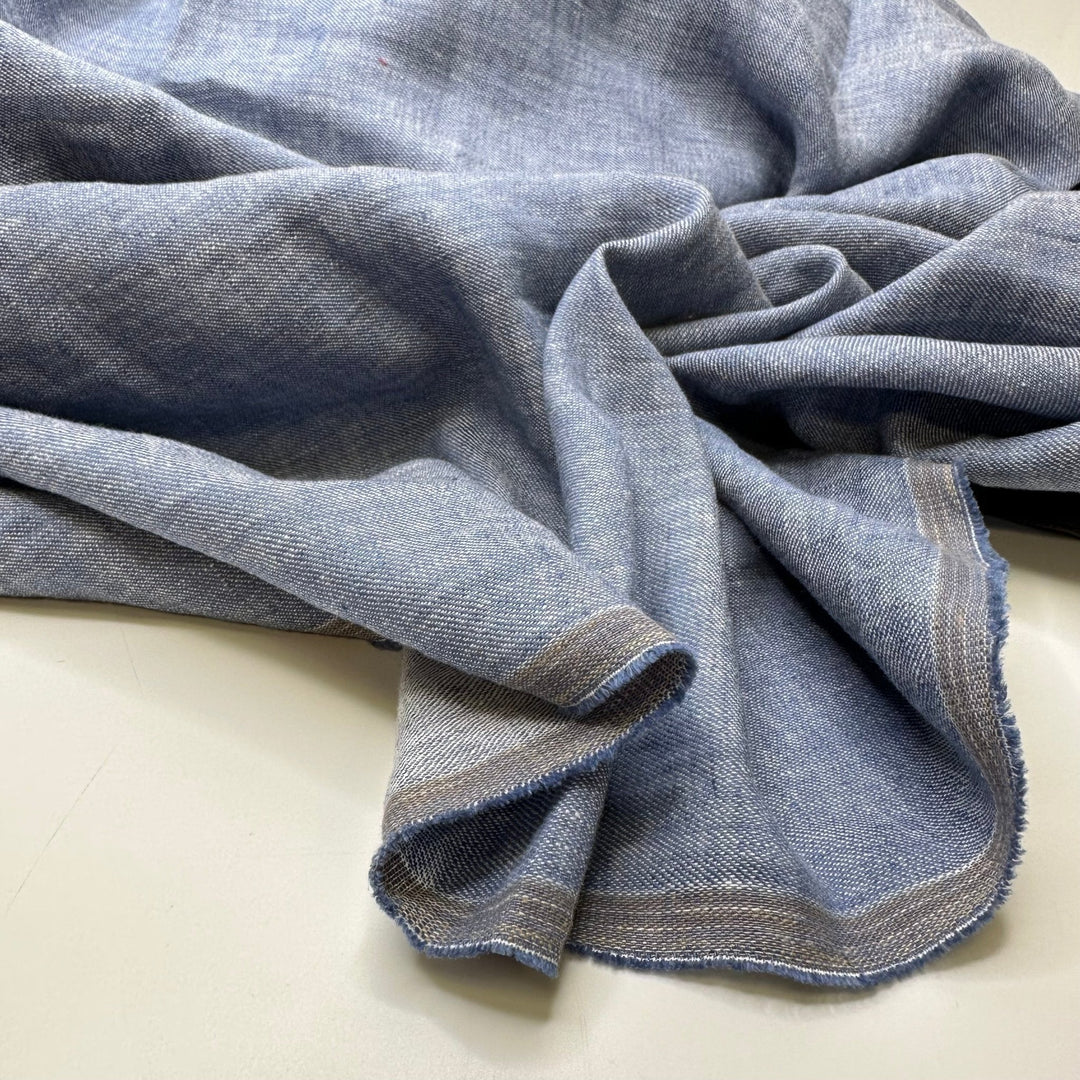 Denim In Flow - Poplin Linen/Hemp Woven - Light Blue - 1.7M Bundle - True Deadstock fabric Fabric by private - Sustainable Textile | FABCYCLE
