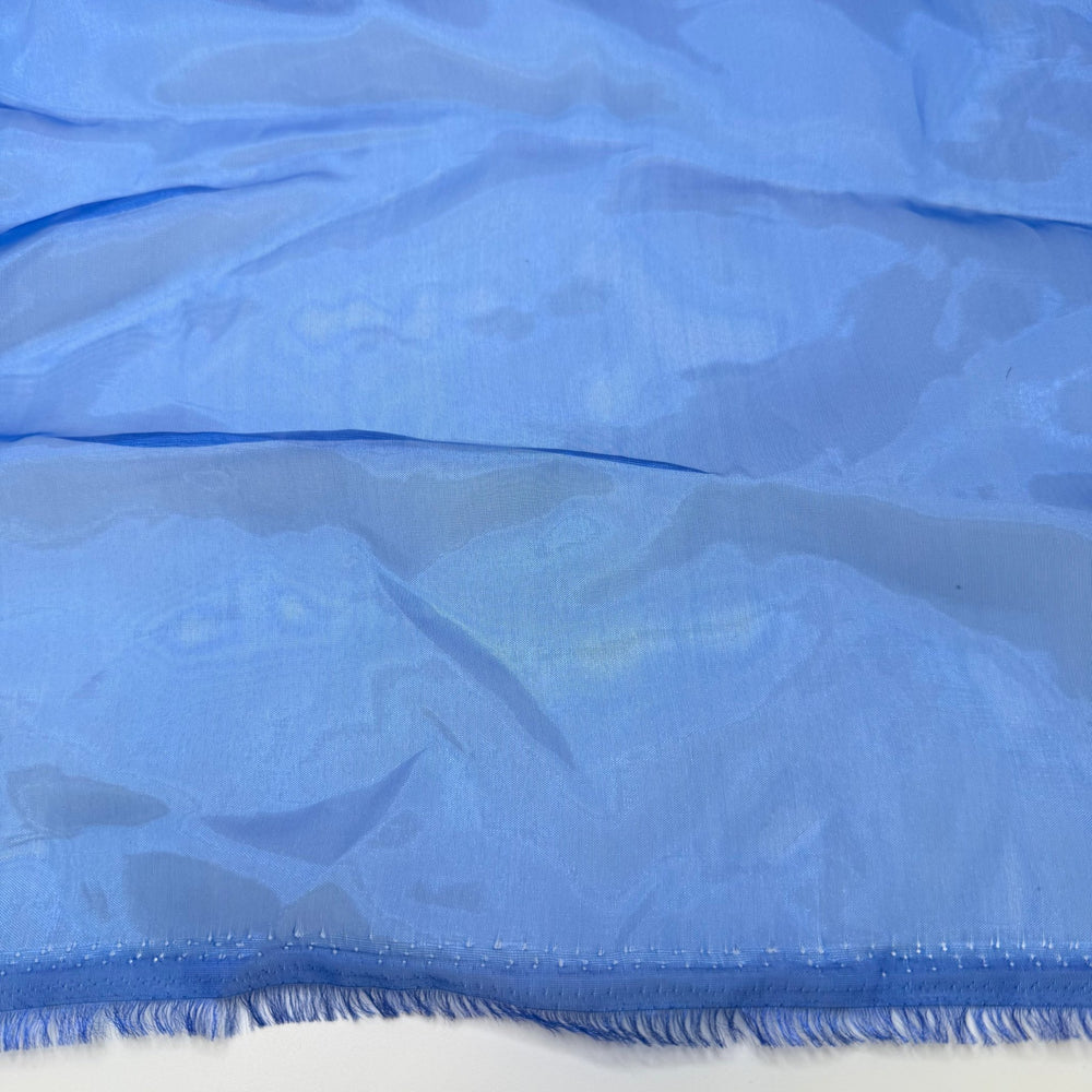 Destashing On A Rainy Day - Organza Polyester Blend Woven - Blue - 2.1M Bundle - True Deadstock fabric Fabric by private - Sustainable Textile | FABCYCLE