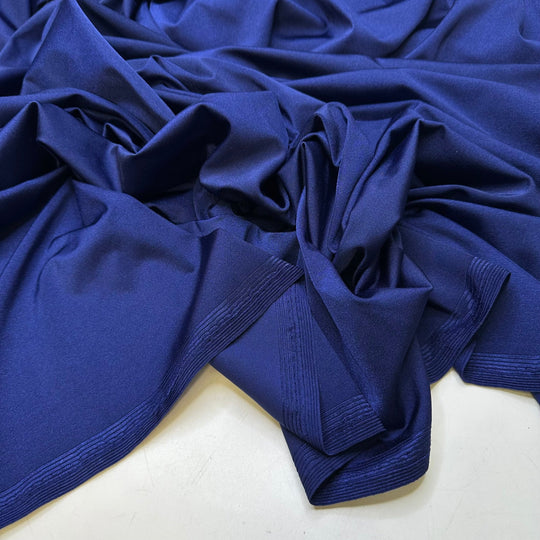 Diamonds Inside - Water Resistant Poly/Spandex Knit - Dark Blue - 2M Bundle - True Deadstock fabric Fabric by private - Sustainable Textile | FABCYCLE