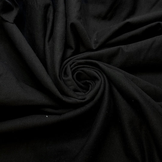 Digging In The Brush - Jersey Fleece Cotton Knit - Black - 1.9M Bundle - True Deadstock fabric Fabric by private - Sustainable Textile | FABCYCLE