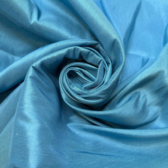 Dinner At My House This Year - Polyester Blend Woven - Light Blue - 1.8M Bundle - True Deadstock fabric Fabric by private - Sustainable Textile | FABCYCLE