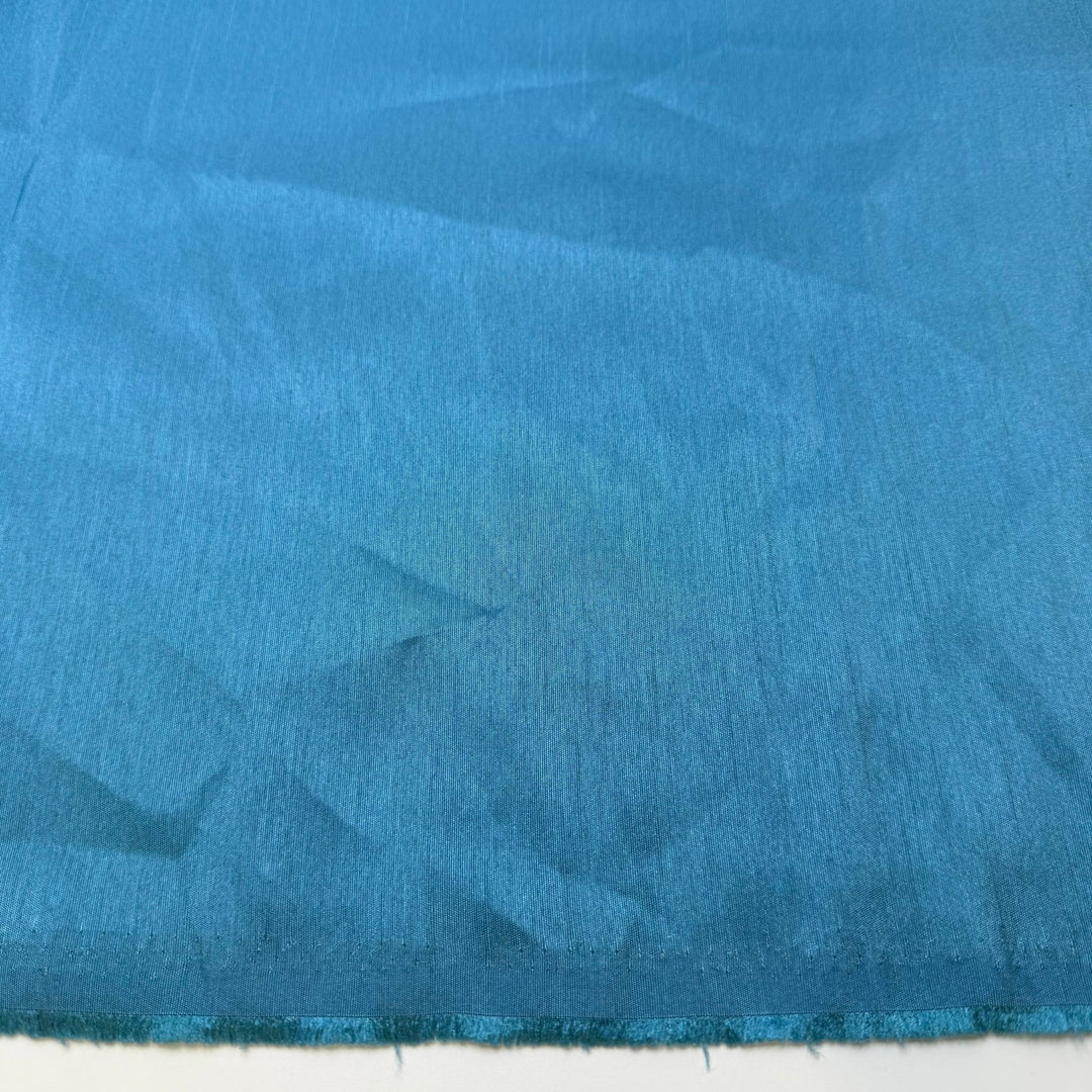Dinner At My House This Year - Polyester Blend Woven - Light Blue - 1.8M Bundle - True Deadstock fabric Fabric by private - Sustainable Textile | FABCYCLE