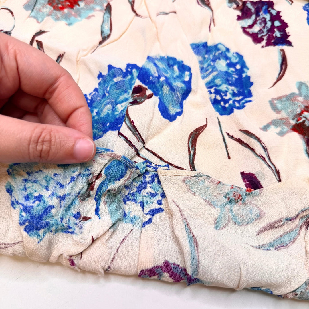 Dinner Reservations - Crepe Cotton Blend Woven - Cream Multi Floral - 2.4M Bundle - True Deadstock fabric Fabric by private - Sustainable Textile | FABCYCLE