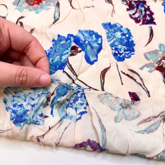 Dinner Reservations - Crepe Cotton Blend Woven - Cream Multi Floral - 2.4M Bundle - True Deadstock fabric Fabric by private - Sustainable Textile | FABCYCLE