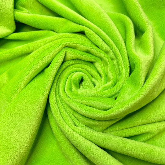 Dinosaur Costumes Ideas - Minky Polyester Blend Knit - Neon Green - 3.9M Bundle - True Deadstock fabric Fabric by private - Sustainable Textile | FABCYCLE